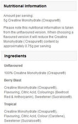Monohydrate de créatine croisée - 250 grammes