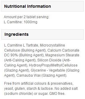 Acide aminé L-carnitine - 90 comprimés
