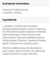 Acide aminé L-carnitine - 90 comprimés
