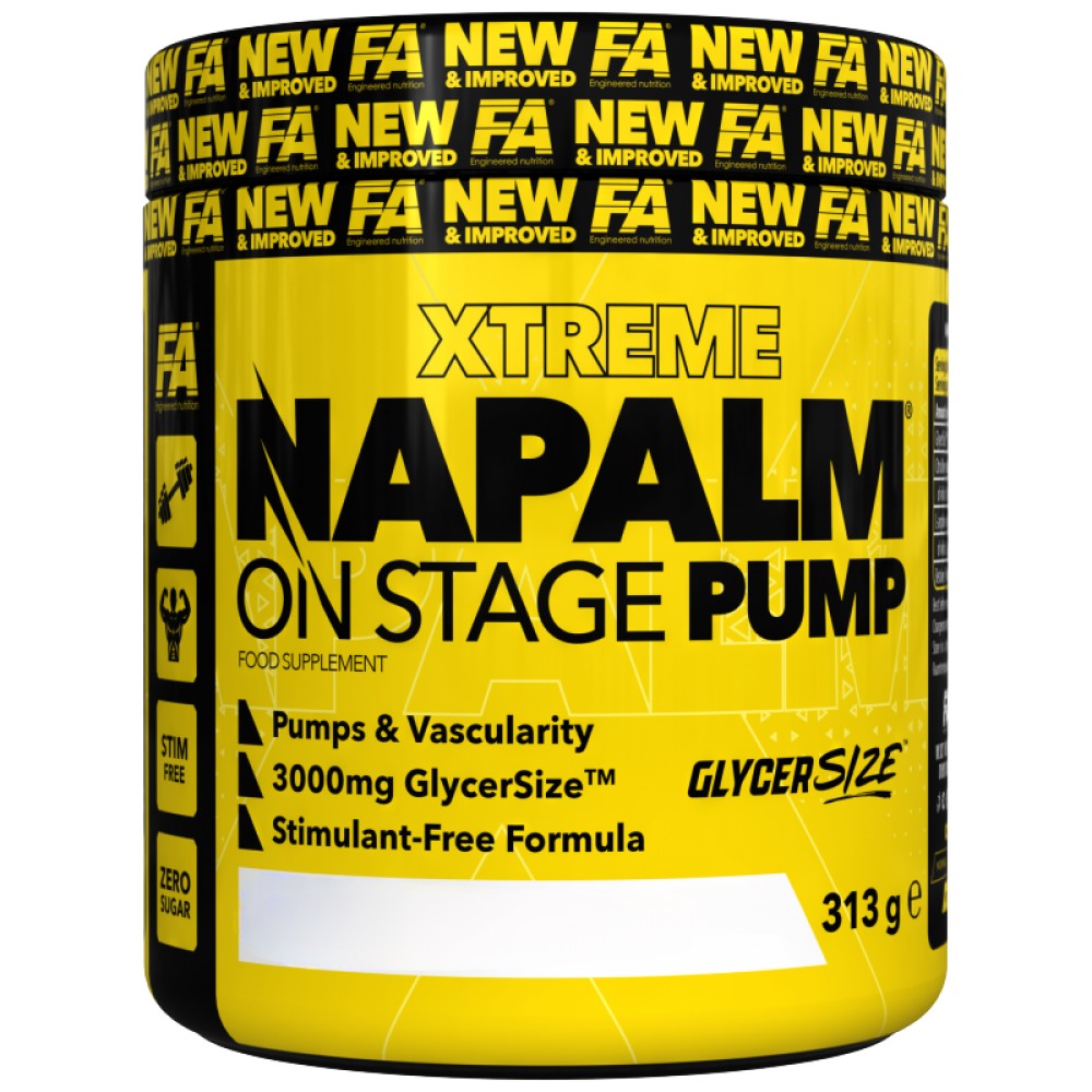 Napalm on Stage Pump | Formule pré-entraînement sans stim - 313 grammes