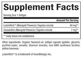 Lutéine 40 mg - 60 softgels