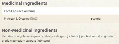 N-acétyl L-cystéine 500 mg 90 capsules