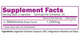 L-méthionine 1000 mg 60 capsules