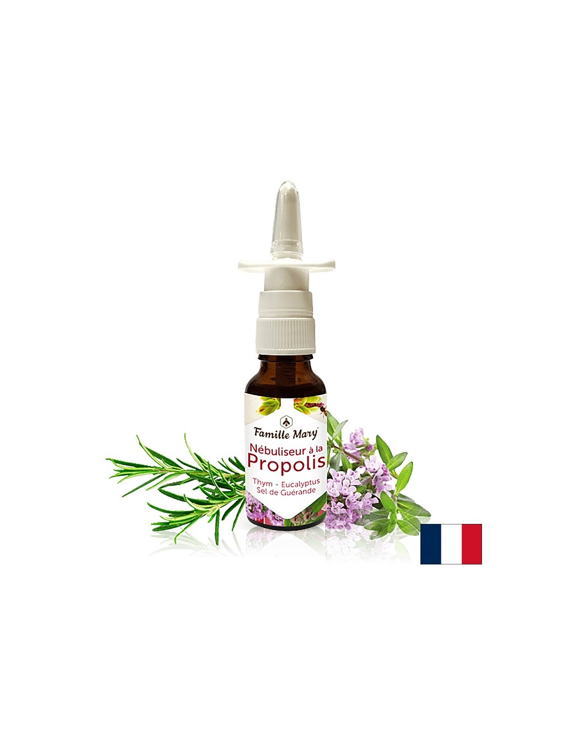 Nébuliseur propolis - Spray nasal avec propolis, thym, romarin et eucalyptus, 20 ml Famille Mary