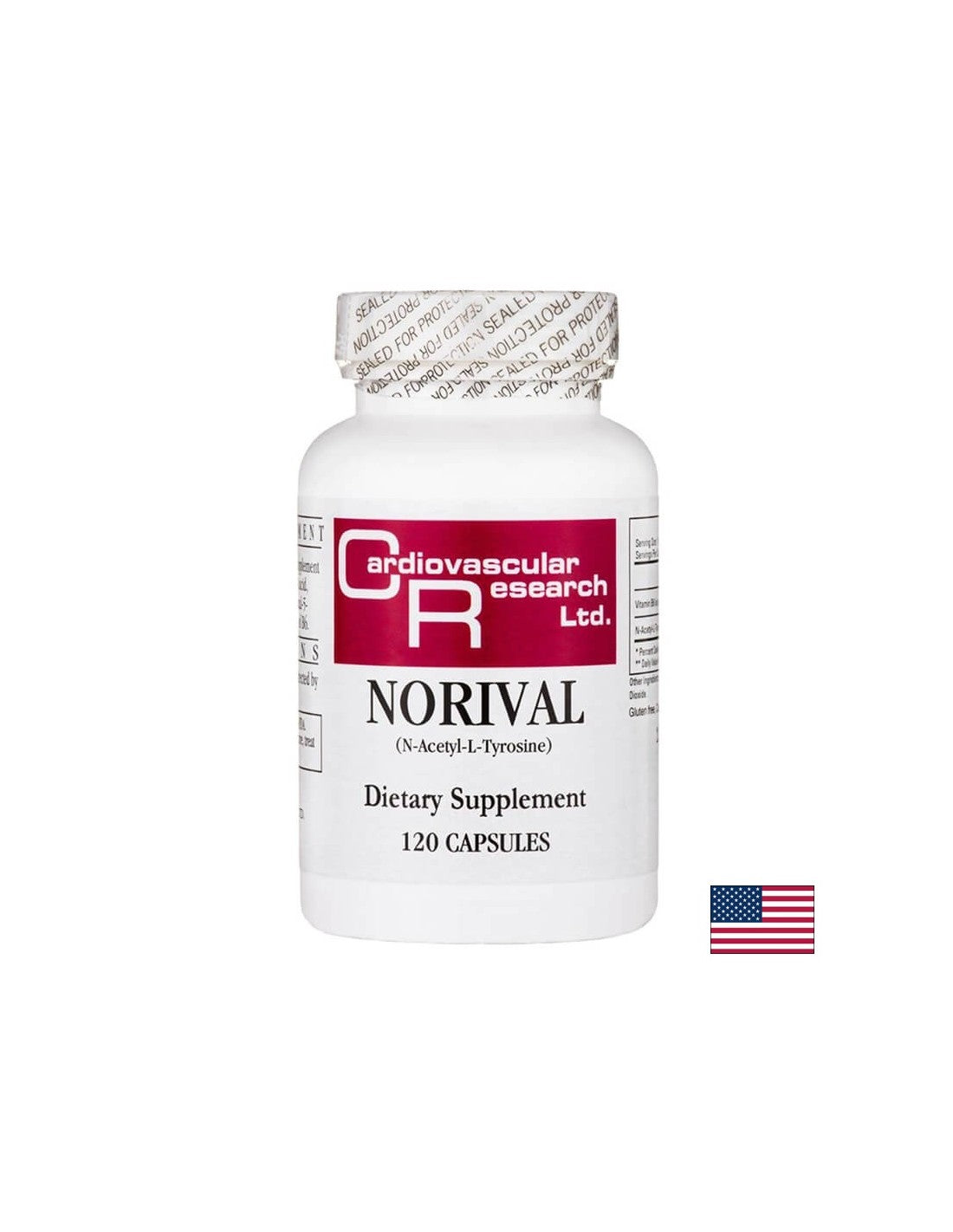 Fonction cérébrale, motivation, santé émotionnelle - Norival - formule avec vitamine B6 et N-acétyl-L-Tyrosine, 120 capsules
