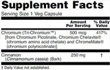 Tri-chromium 500 mcg + cannelle - 90 capsules