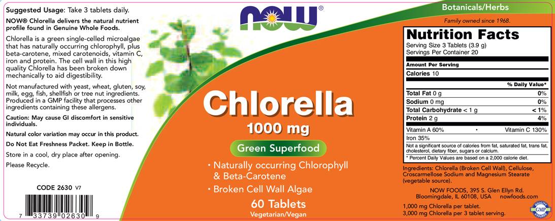 Chlorella 1000 mg - 60 comprimés