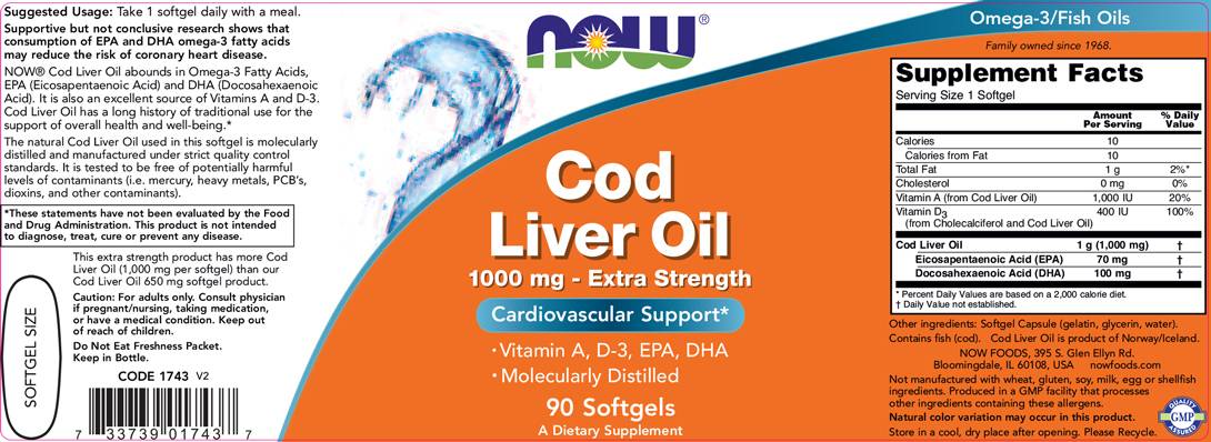 Huile de foie de morue 1000 mg - 90 capsules de gel