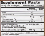 Huile de prime de soirée 500 mg - 100 capsules de gel