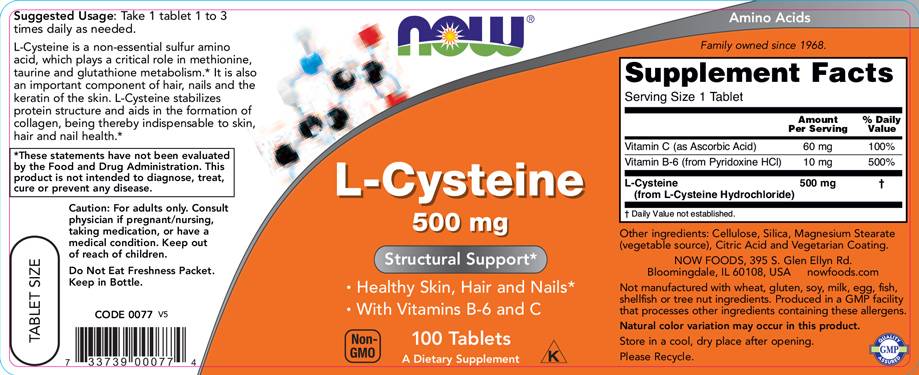 L-cystéine 500 mg - 100 comprimés