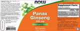 Panax ginseng 500 mg - 100 capsules