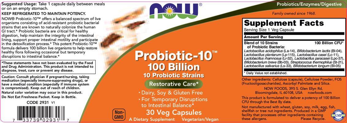 Probiotic-10 100 milliards - 60 capsules