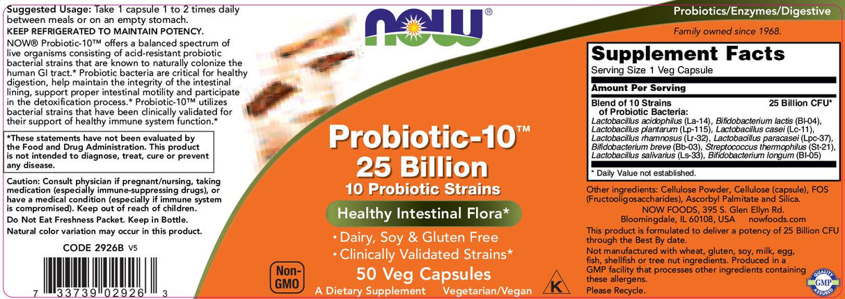 Probiotic-10 25 milliards - 50 capsules