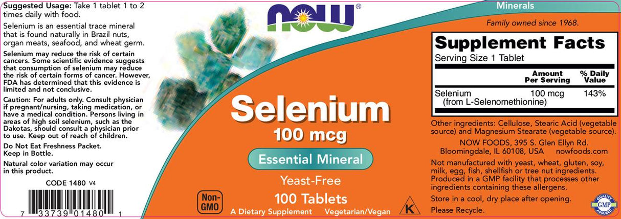 Sélénium 100 mcg - 100 comprimés