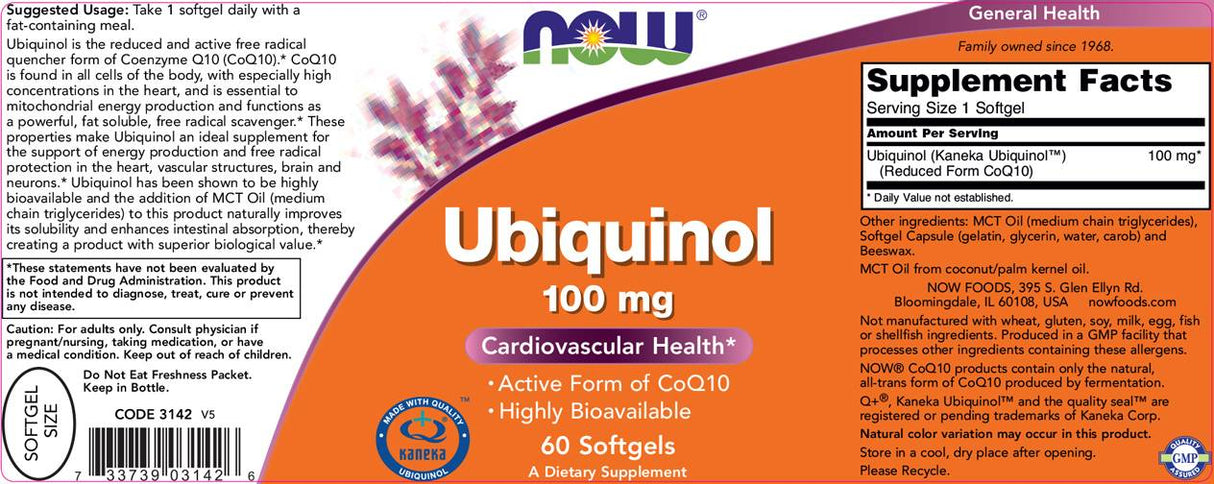 Ubiquinol 100 mg - 60 capsules de gel