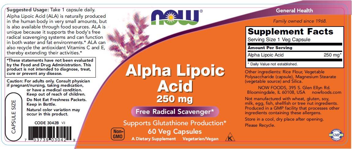 Acide lipoïque alpha 250 mg - 60 capsules