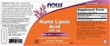 Acide lipoïque alpha 250 mg - 60 capsules