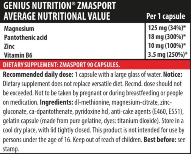 ZMA Sport - 90 capsules