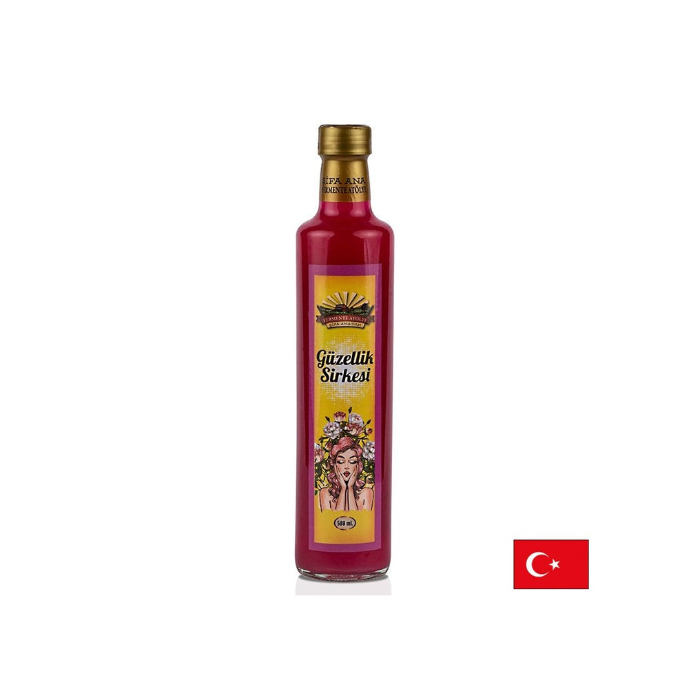 «Beauté» du vinaigre naturel - de la rose sauvage, de l'hibiscus, de la lavande, de la pomme de montagne, de la cannelle, 500 ml