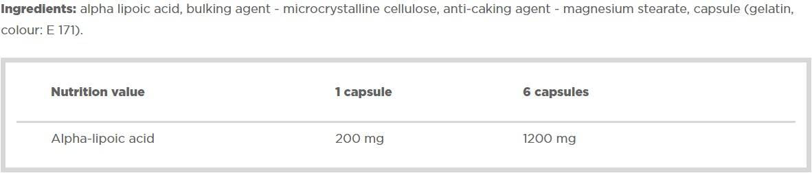 ALA 200 - 120 capsules