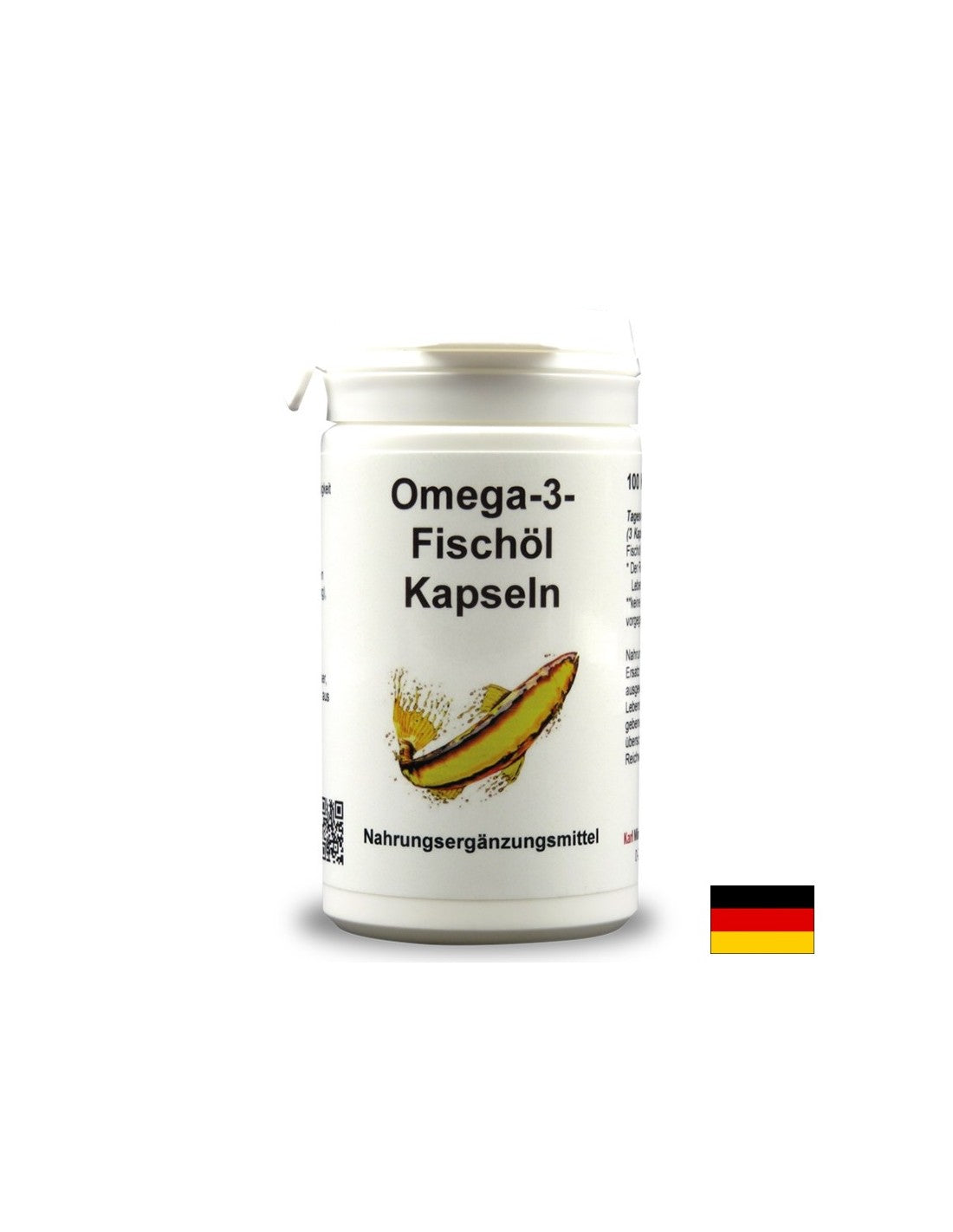 Huile de poisson oméga-3, 100 capsules