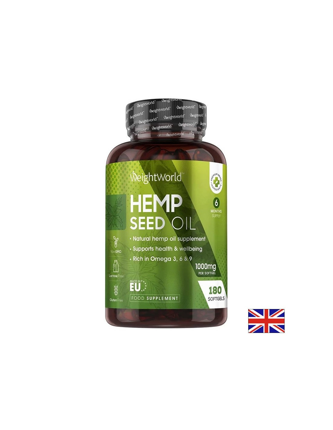 Système musculo-squelettique et endocrinien - Huile de graines de chanvre, 180 SoftGells World World