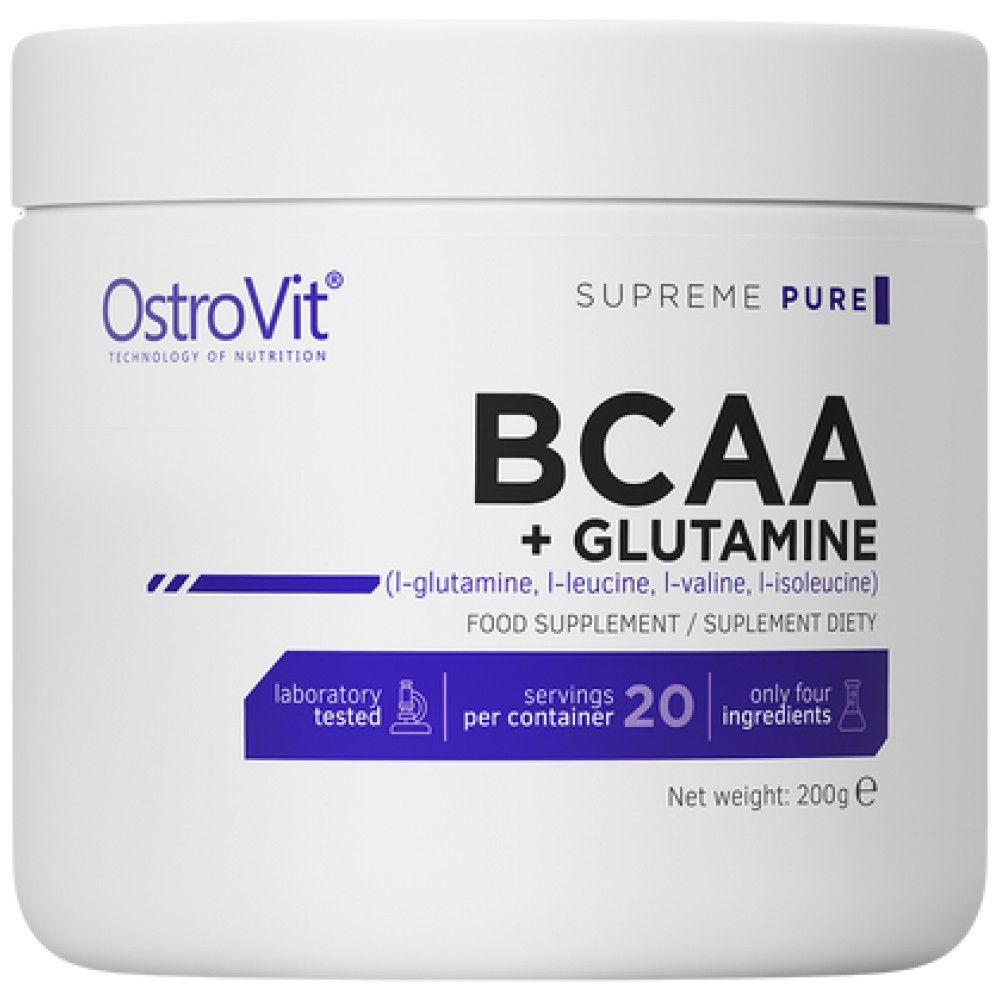 BCAA + poudre de glutamine - 200 grammes
