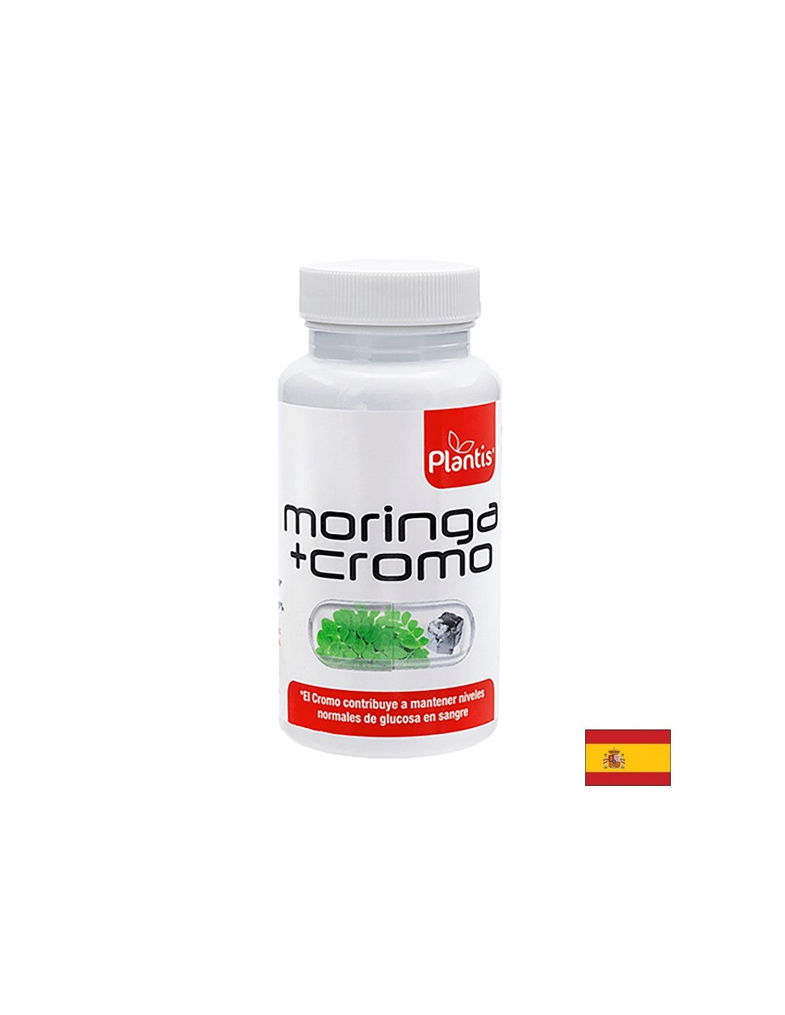 Perte de poids et contrôle de l'appétit - Moringa 500 mg et chrome 40 µg - Moringa + Cromo Plantis®, 60 capsules