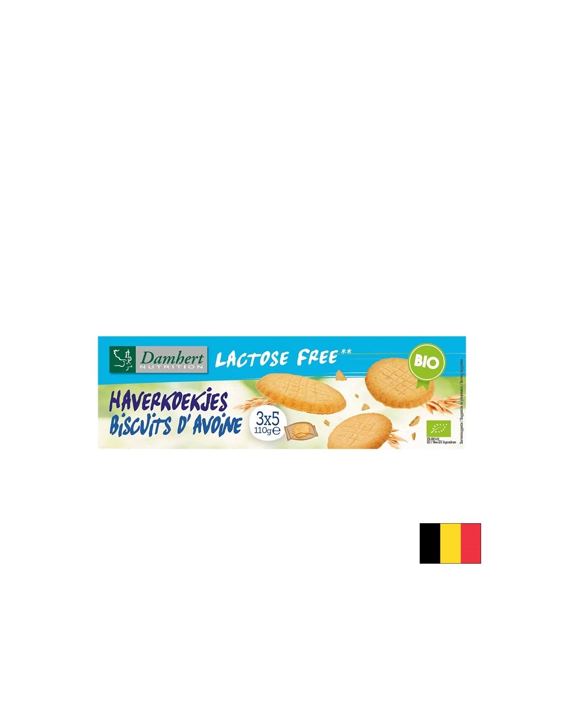 Biscuits à la farine d'avoine (sans lactose), organique, 110 g