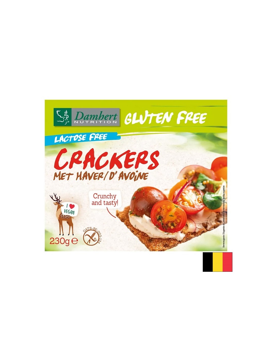 Crackers d'avoine (gluten et sans lactose), 230 g