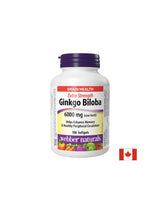 Mémoire et concentration - Ginkgo biloba, 120 mg x 180 capsules softgel