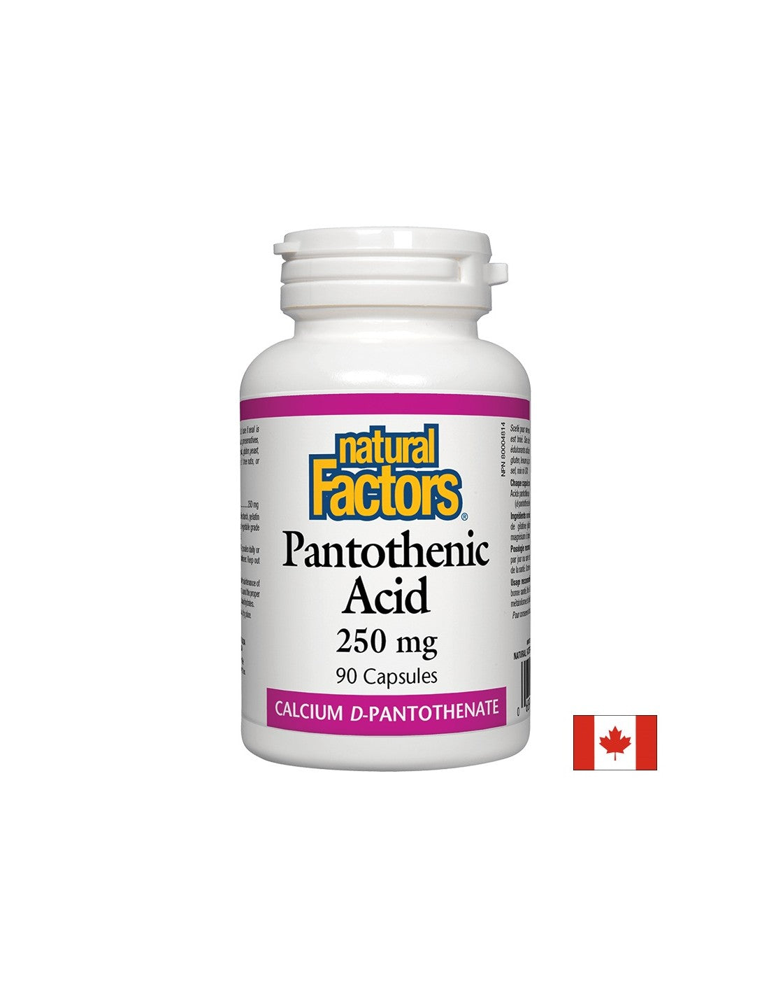 Acide pantothénique 250 mg - 90 capsules