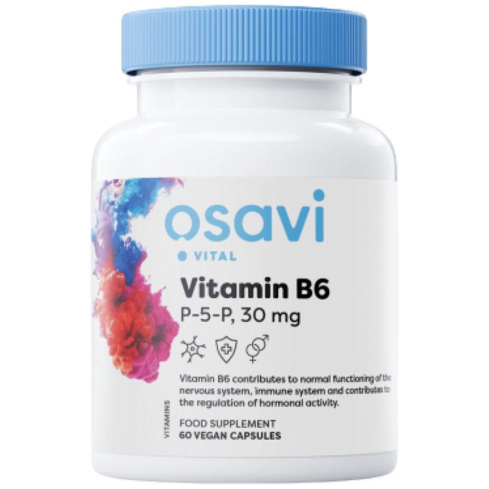 Vitamine B6 | P-5-P 30 mg - 60 capsules