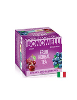 Thé à fruits avec cerise et bleuets - saveur riche et puissance antioxydante, 12 sachets