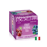 Thé à fruits avec cerise et bleuets - saveur riche et puissance antioxydante, 12 sachets