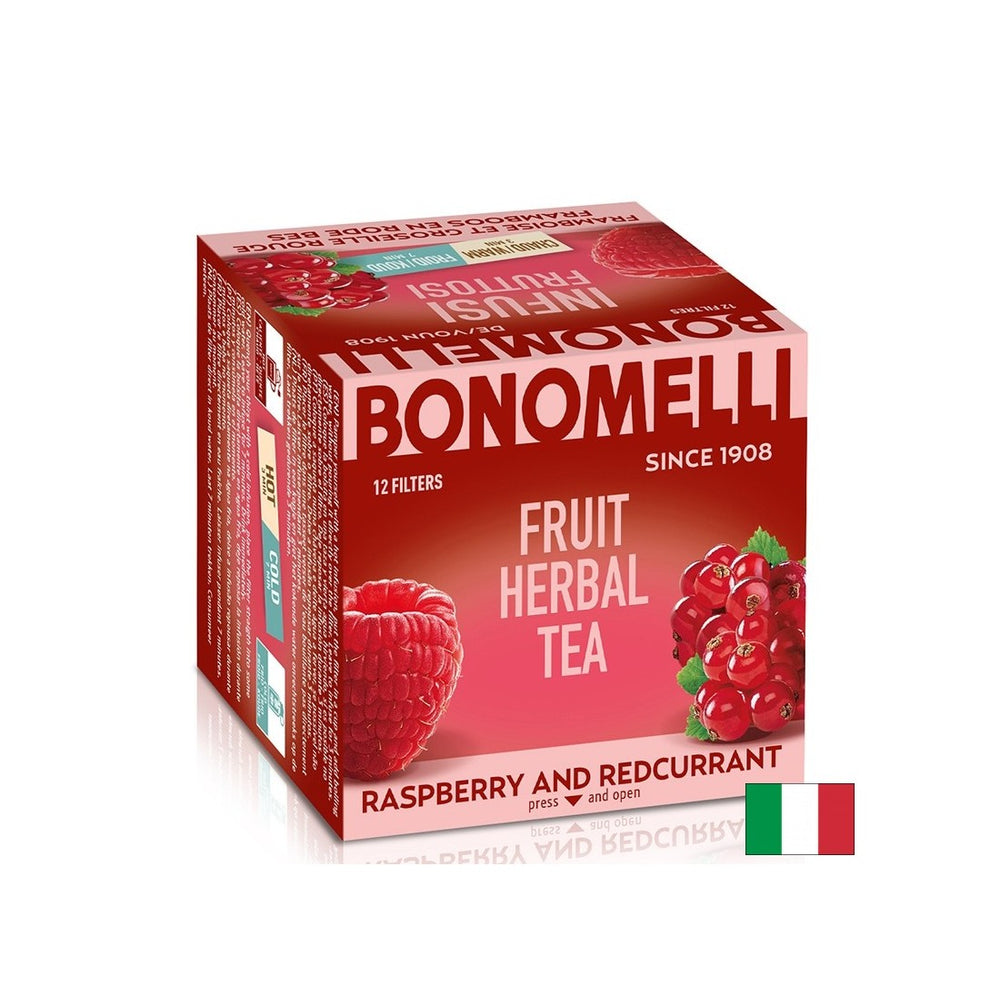 Thé à fruits avec des framboises et des cassis rouges - Fresure naturelle, 12 sachets