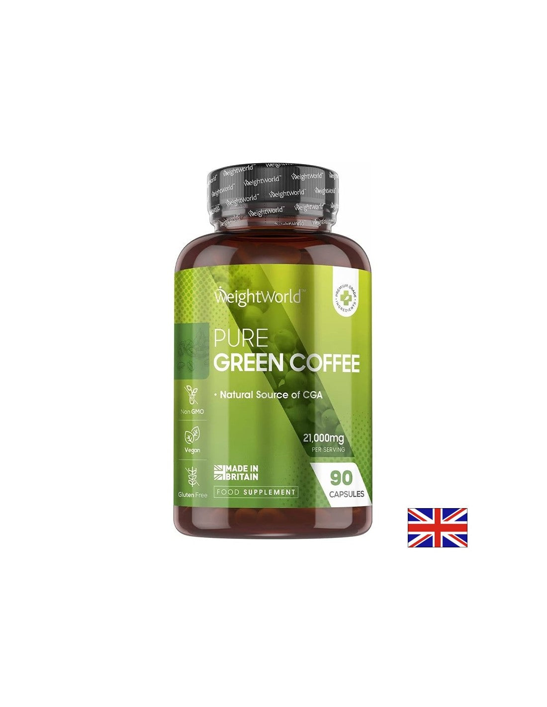 Entretien du poids - café vert, 90 capsules du monde du poids