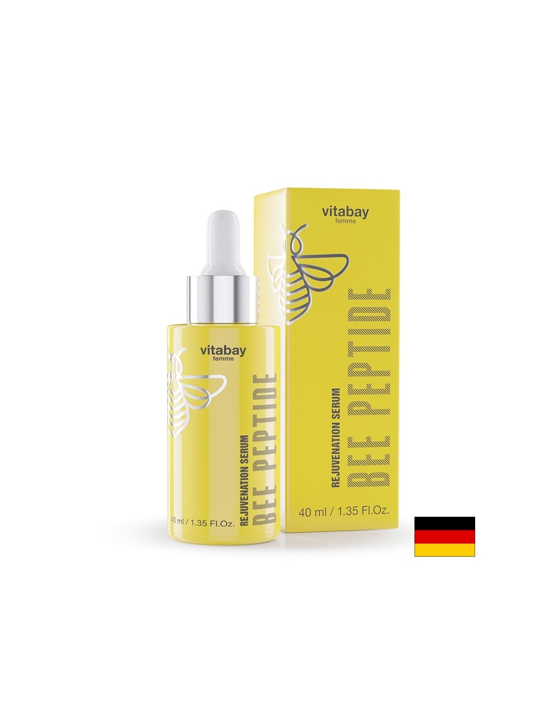 Sérum de visage rajeunissant avec peptide d'abeille, 40 ml