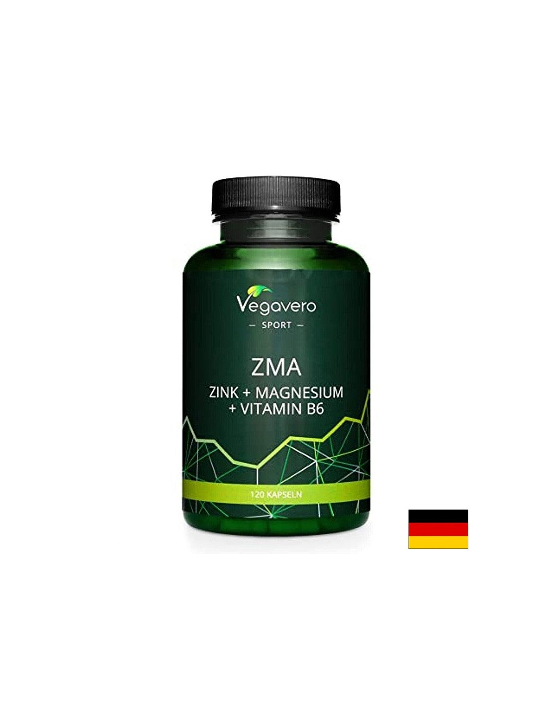 Pour les sports actifs - zinc + magnésium + vitamine B6 - ZMA, 120 capsules