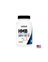 Pour les sportifs actifs - HMB (Bêta-hydroxy-bêta-méthylbutyrate), 500 mg/120 gélules, 60 doses <tc>Nutricost</tc>