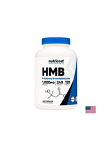 Pour les sportifs actifs - HMB (Bêta-hydroxy-bêta-méthylbutyrate), 500 mg/240 gélules, 120 doses <tc>Nutricost</tc>