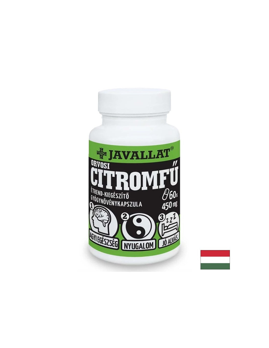 Pour le stress et l'insomnie - Baume de citronnage (feuille), 450 mg x 60 capsules