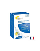 Pour le stress, la fatigue, les crampes musculaires - Marine Magnésium + Vitamine B6, 60 comprimés Nature flou