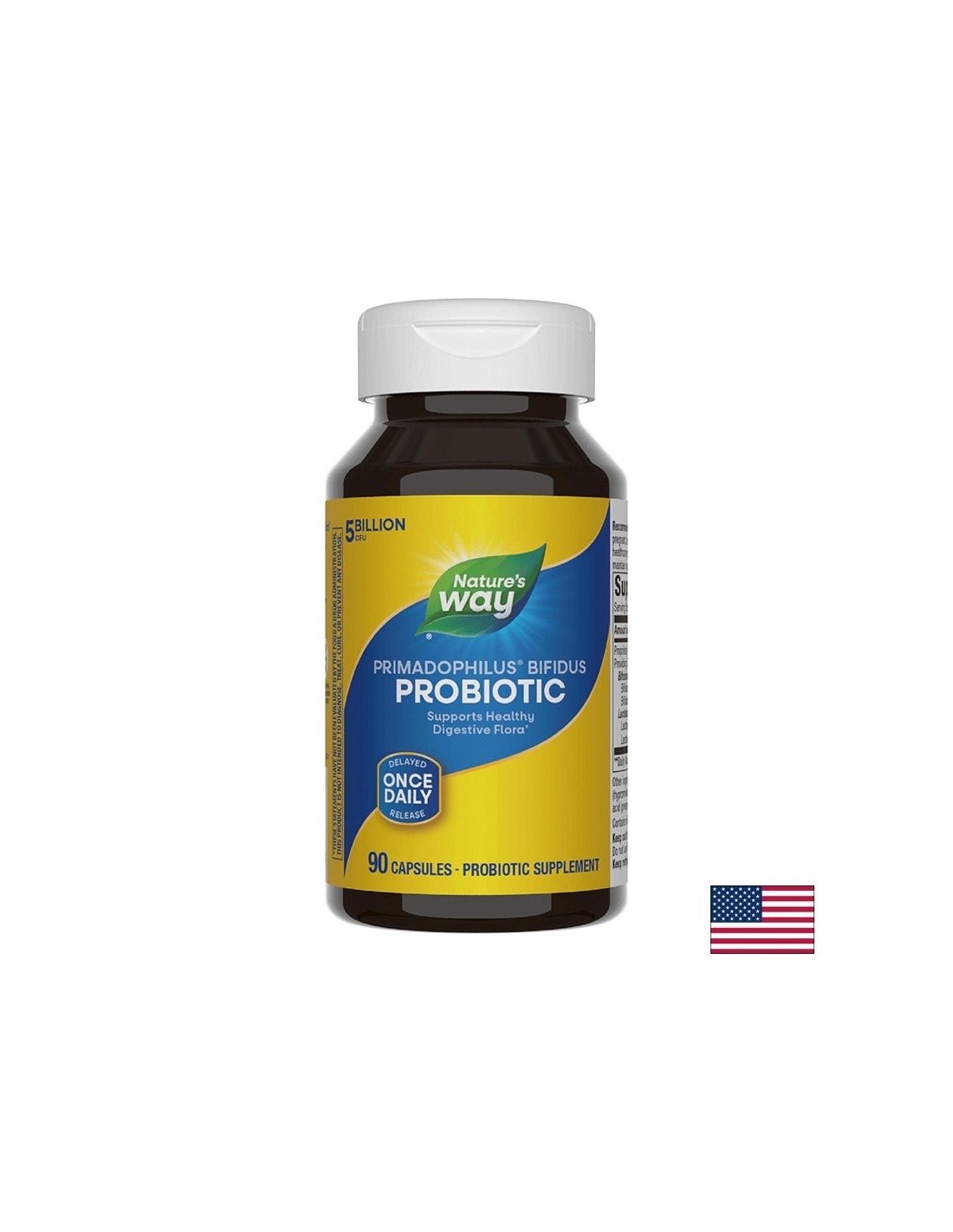 Probiotique primadophilus bifidus - primadophilus bifidus - Colon Health, 5 milliards de probiotiques actifs, 90 capsules