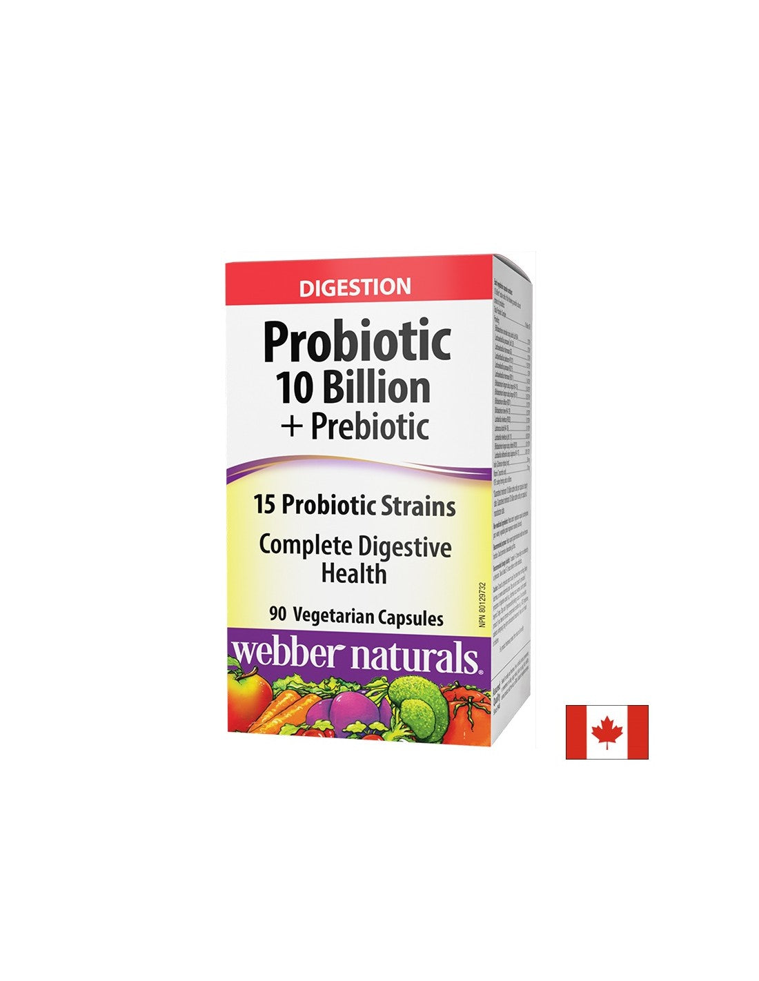 Probiotique 10 milliards de probiotiques actifs, 15 formules de souche + prébiotiques, 90 capsules