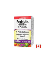 Probiotique 10 milliards de probiotiques actifs, 15 formules de souche + prébiotiques, 90 capsules