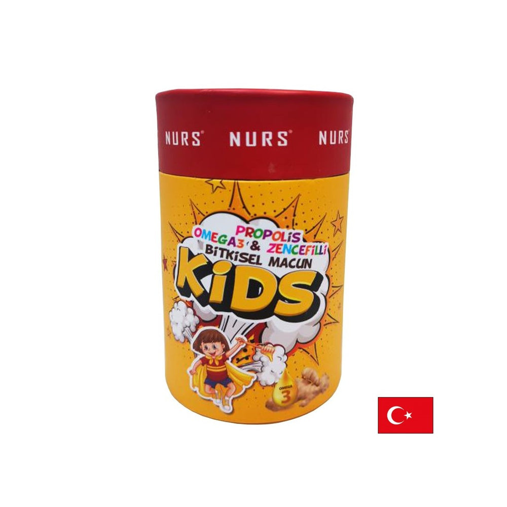 Propolis, oméga 3 et gingembre en pâte à base de plantes pour enfants, 240 g