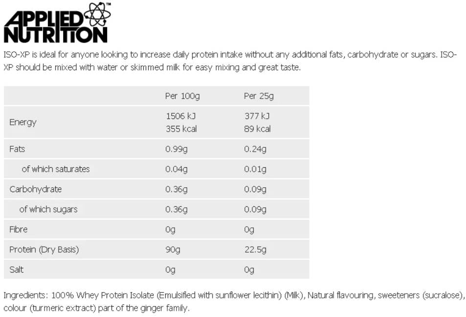 ISO-XP | 100% isolat de lactosérum - 1800 grammes