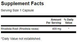 ROCK ROSEA ROSEA 400 mg - 100 capsules