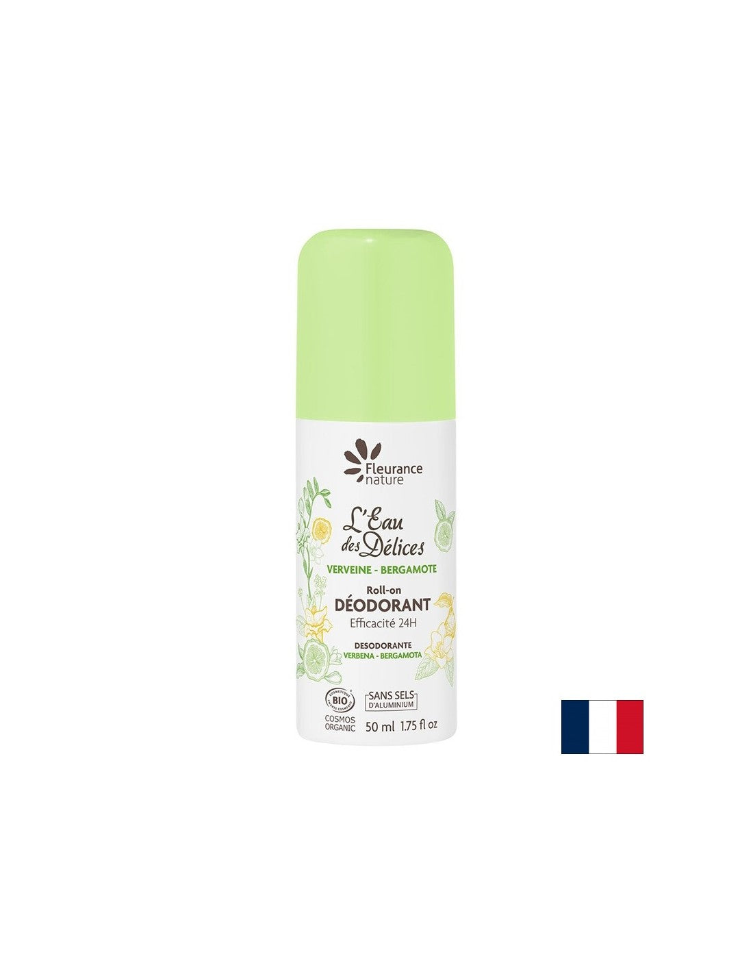 Déodorant en rouleau avec Verbena & Bergamot Water, 50 ml Nature floute
